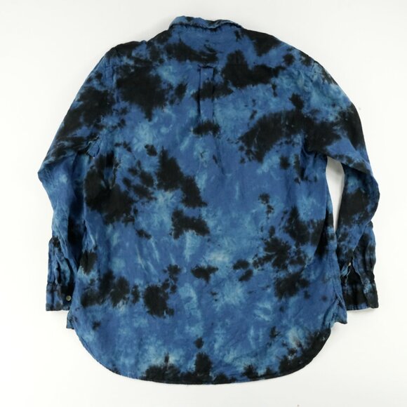 Joseph Turner Yorkshire Shirt Men's Casual Safary Sz. XL Linen Tie Dye Custom - Picture 2 of 6